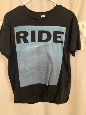 Vintage Ride Tour 2015 T Shirt Shoegaze Band Tee Back Print Large Rare